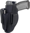 Black Tactical Belt Holster with Mag Pouch and Metal Clip D19332