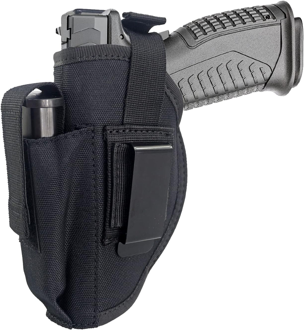 Black Tactical Belt Holster with Mag Pouch and Metal Clip D19332