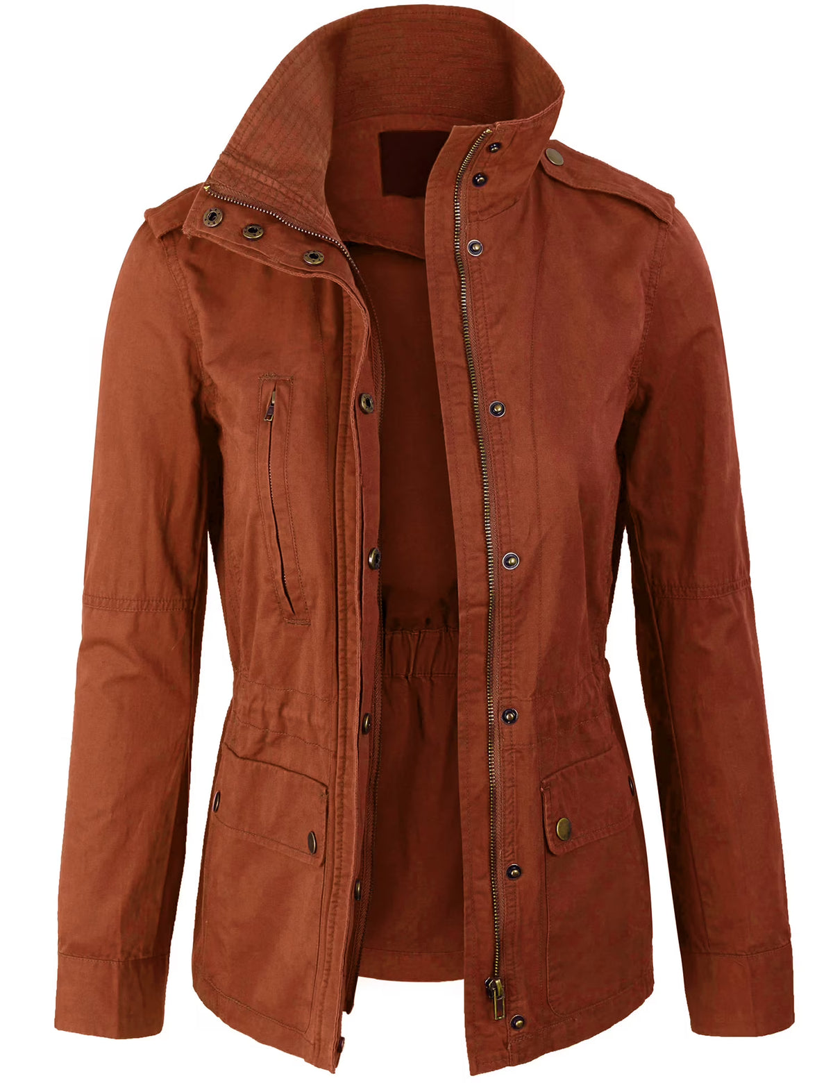 Long Sleeve Single-Breasted Mid-Length Coat A731