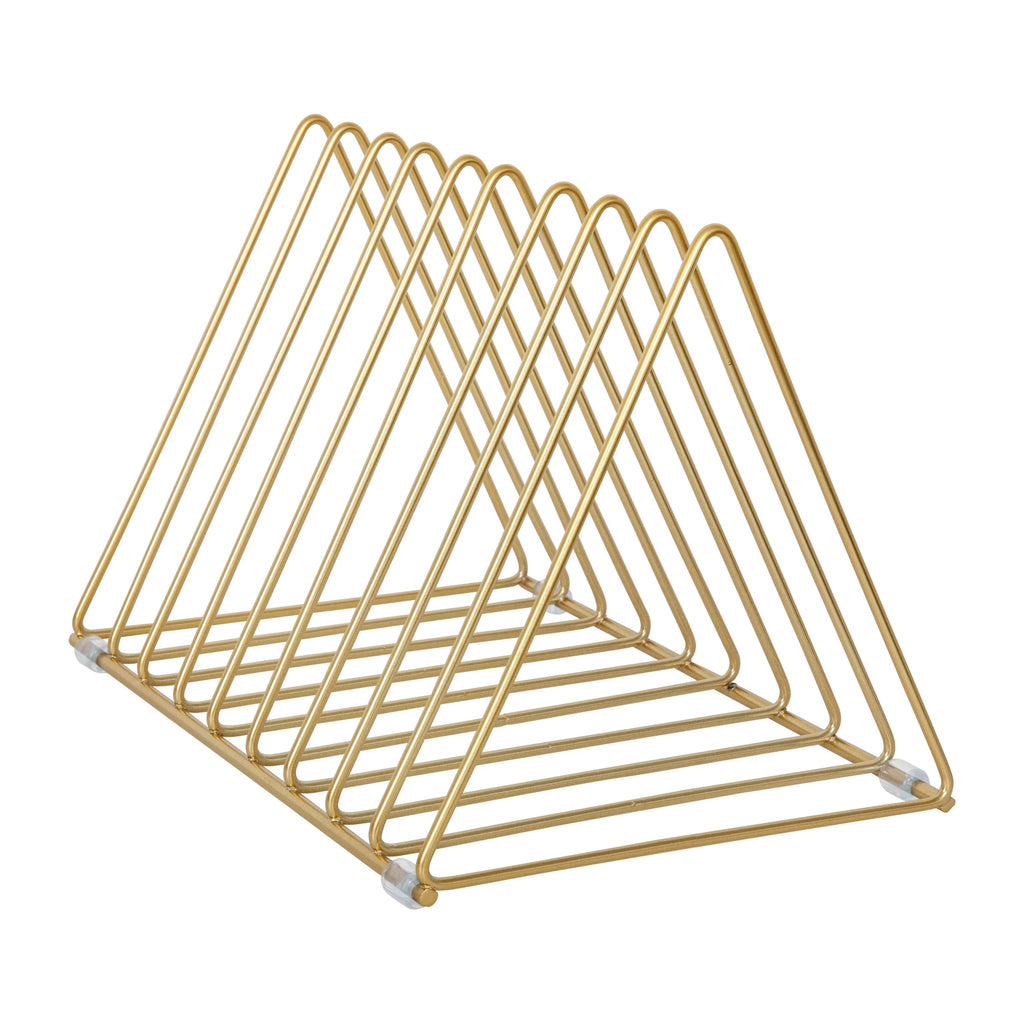 Gold Metal Magazine File Holder H56671