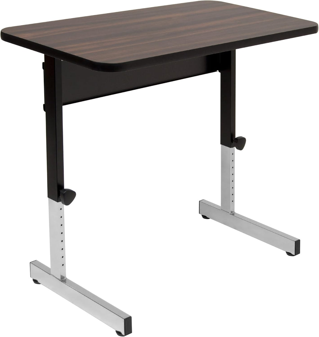 Height Adjustable Black Walnut Top Desk M4347