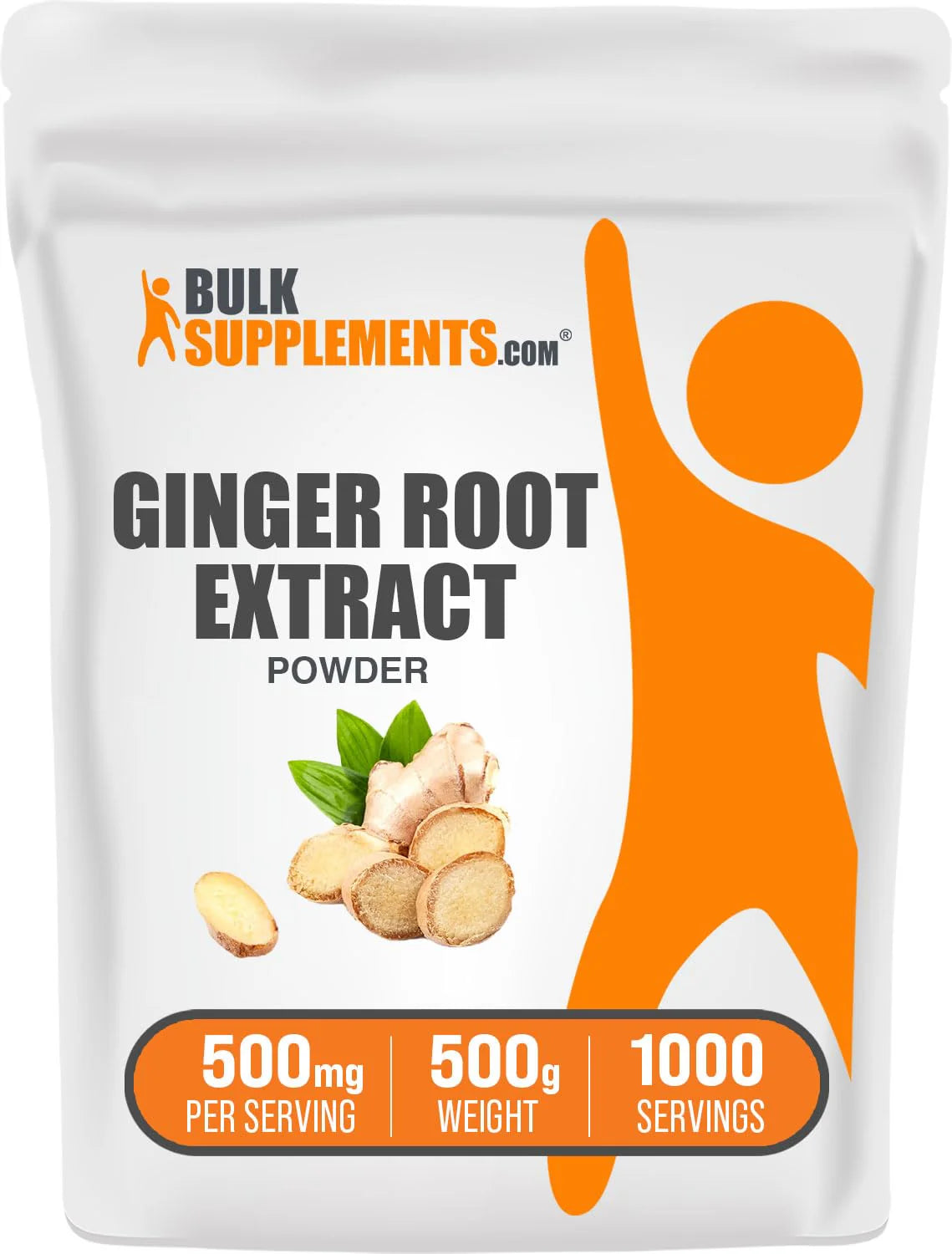 Ginger Root Extract Powder 500mg Gluten Free 500 Grams P469