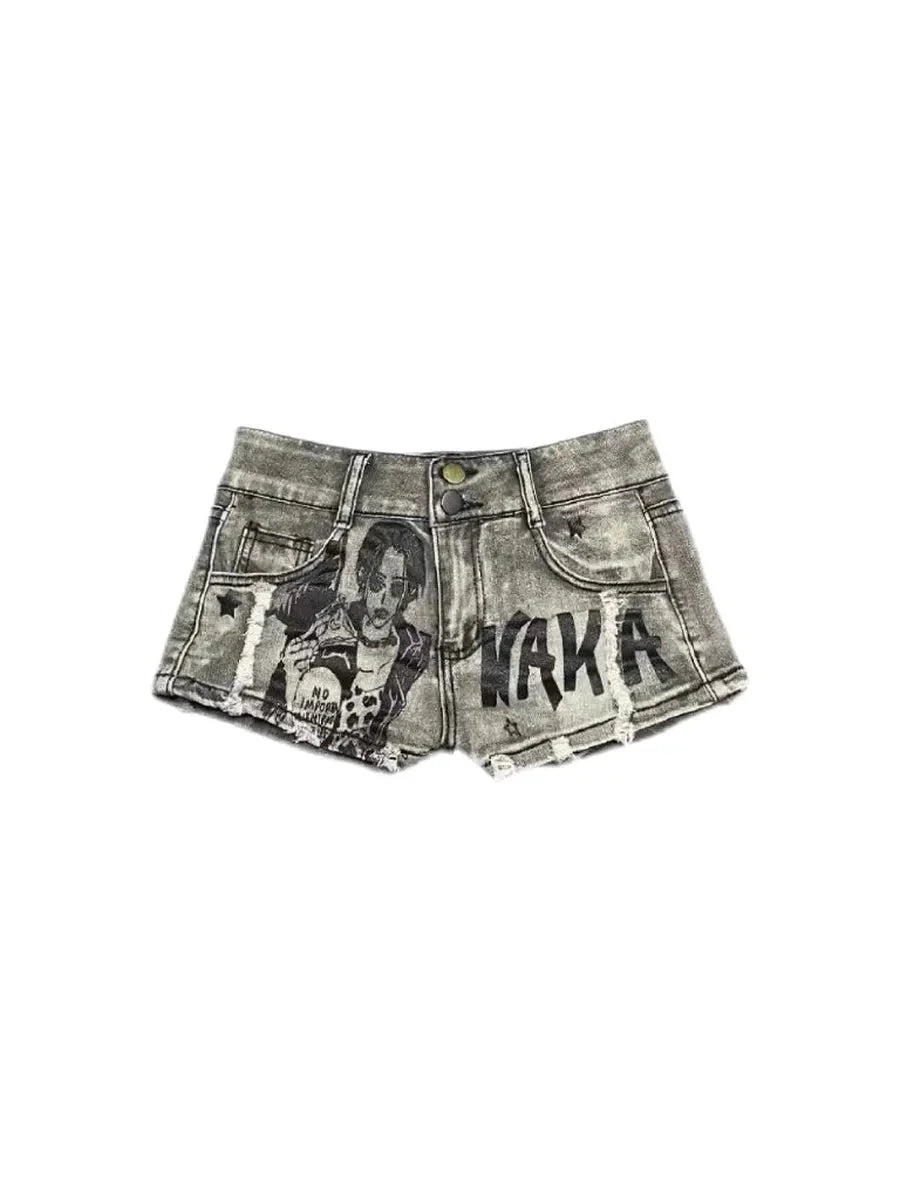 Distressed Denim Shorts C5795