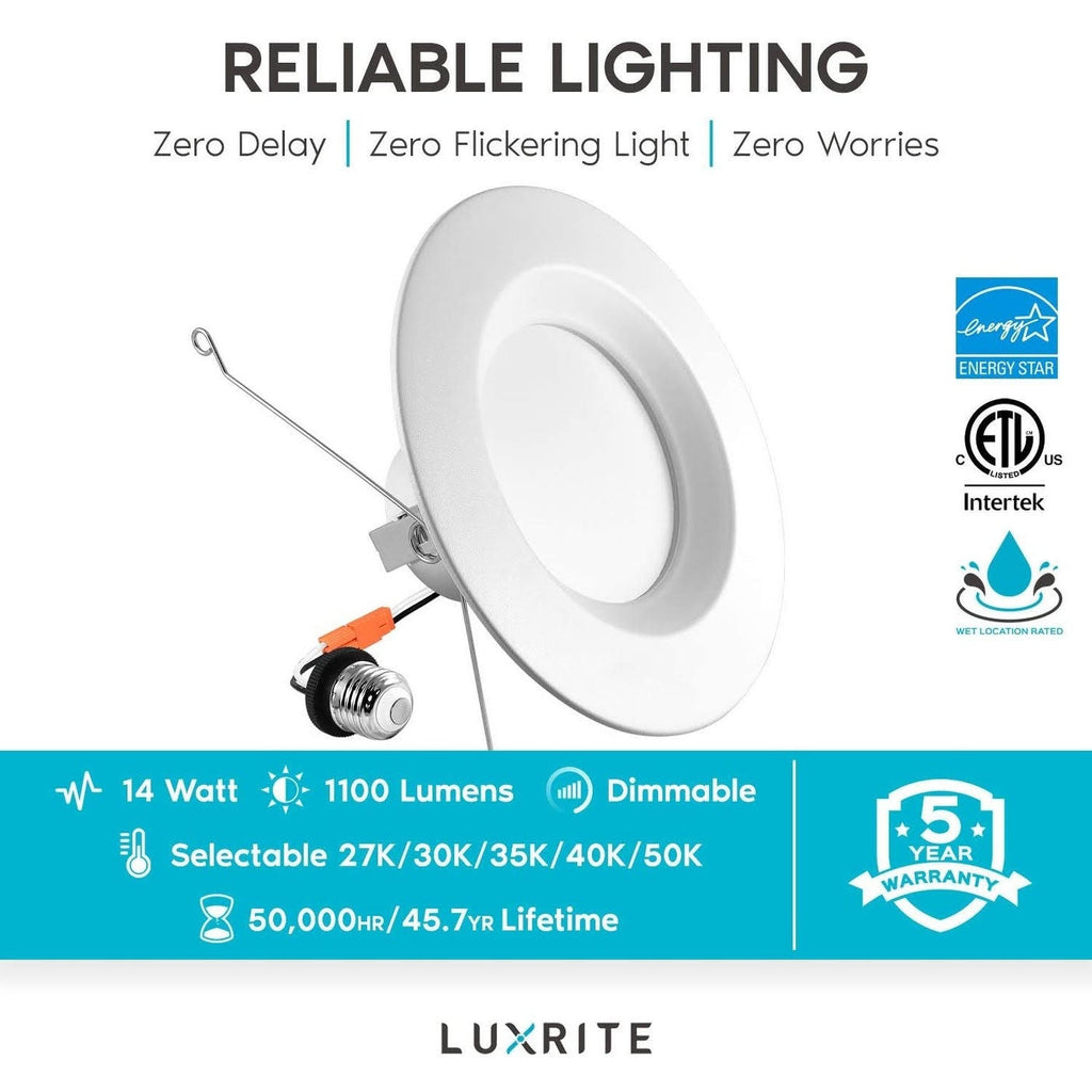 5/6in 14W Dimmable LED Recessed Light 6 Pack I987437
