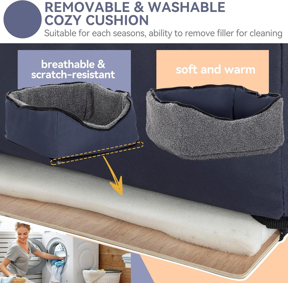 Folding Breathable Dog Booster Car Seat with Carry Bag I34763