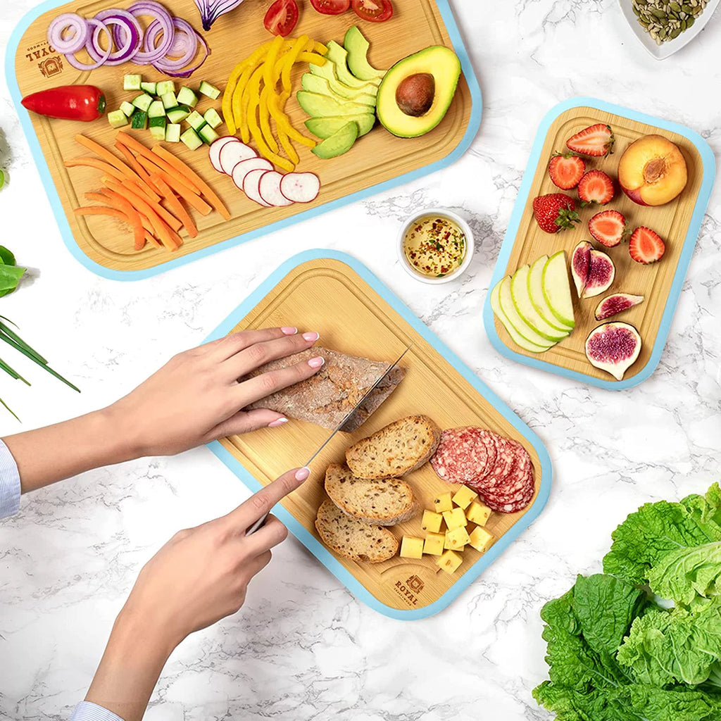 Bamboo Cutting Board with Juice Groove 3-Piece Set M4450