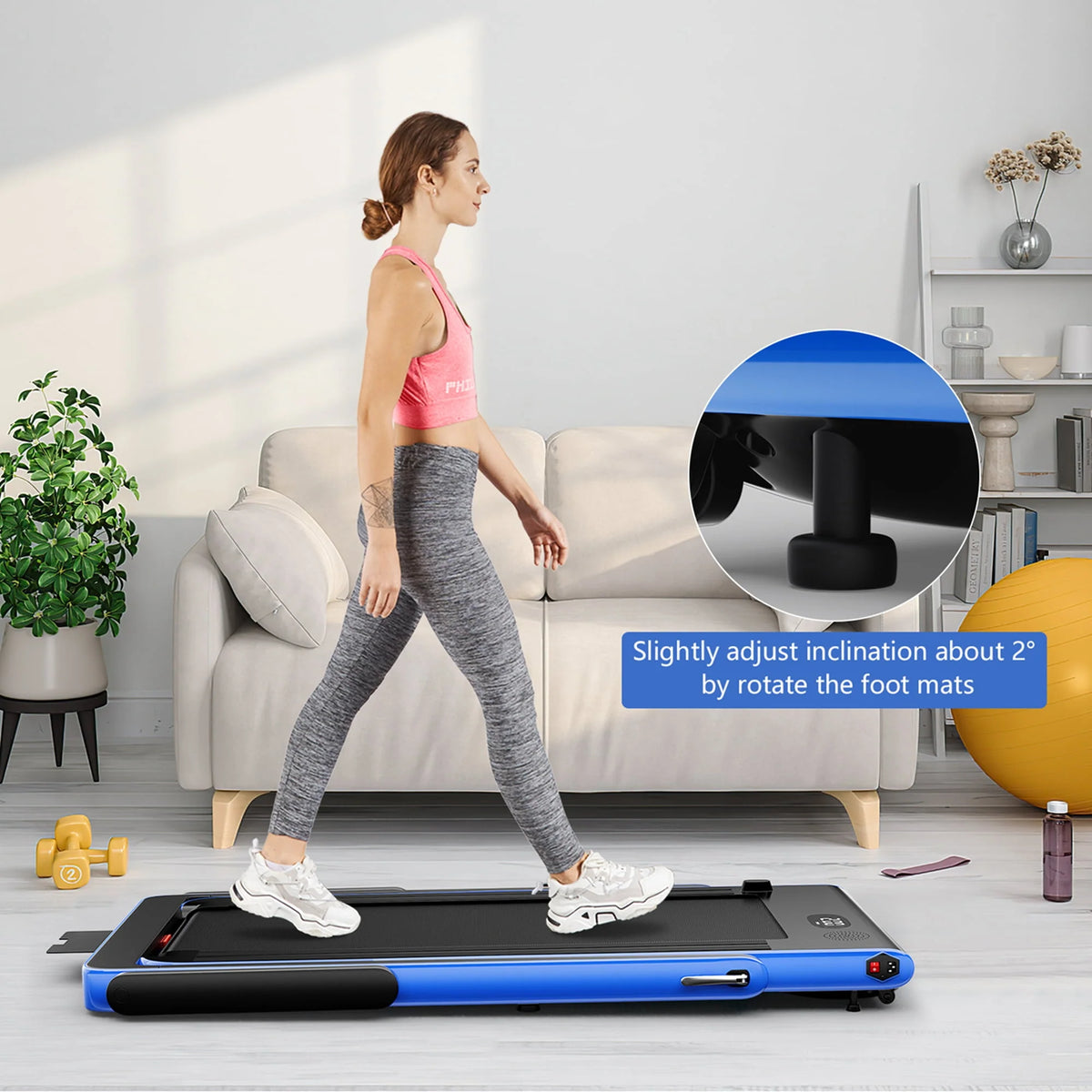 2.25HP 2 in 1 Folding Treadmill with APP Control Black X1608
