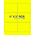 Fluorescent Yellow Paper 4 x 3 Laser Sheets I6897