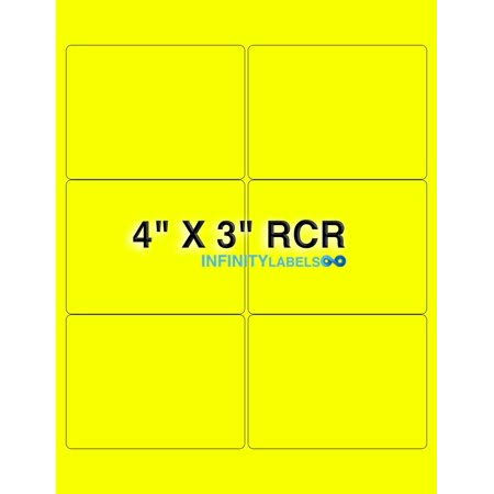Fluorescent Yellow Paper 4 x 3 Laser Sheets I6897
