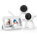 Baby Monitor with 2 Camera and Audio 4.3 Inches LCD Split Screen Q338
