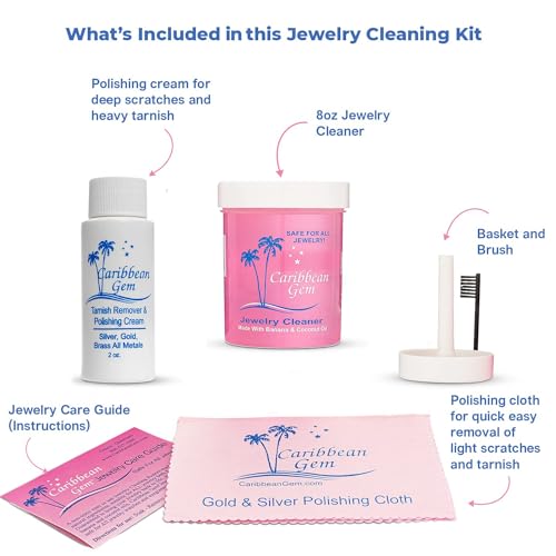 8oz Jewelry Cleaner Kit with Basket and Brush X477
