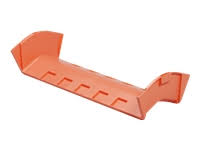 Orange ABS Plastic Cable Raceway Angled Fitting K60896
