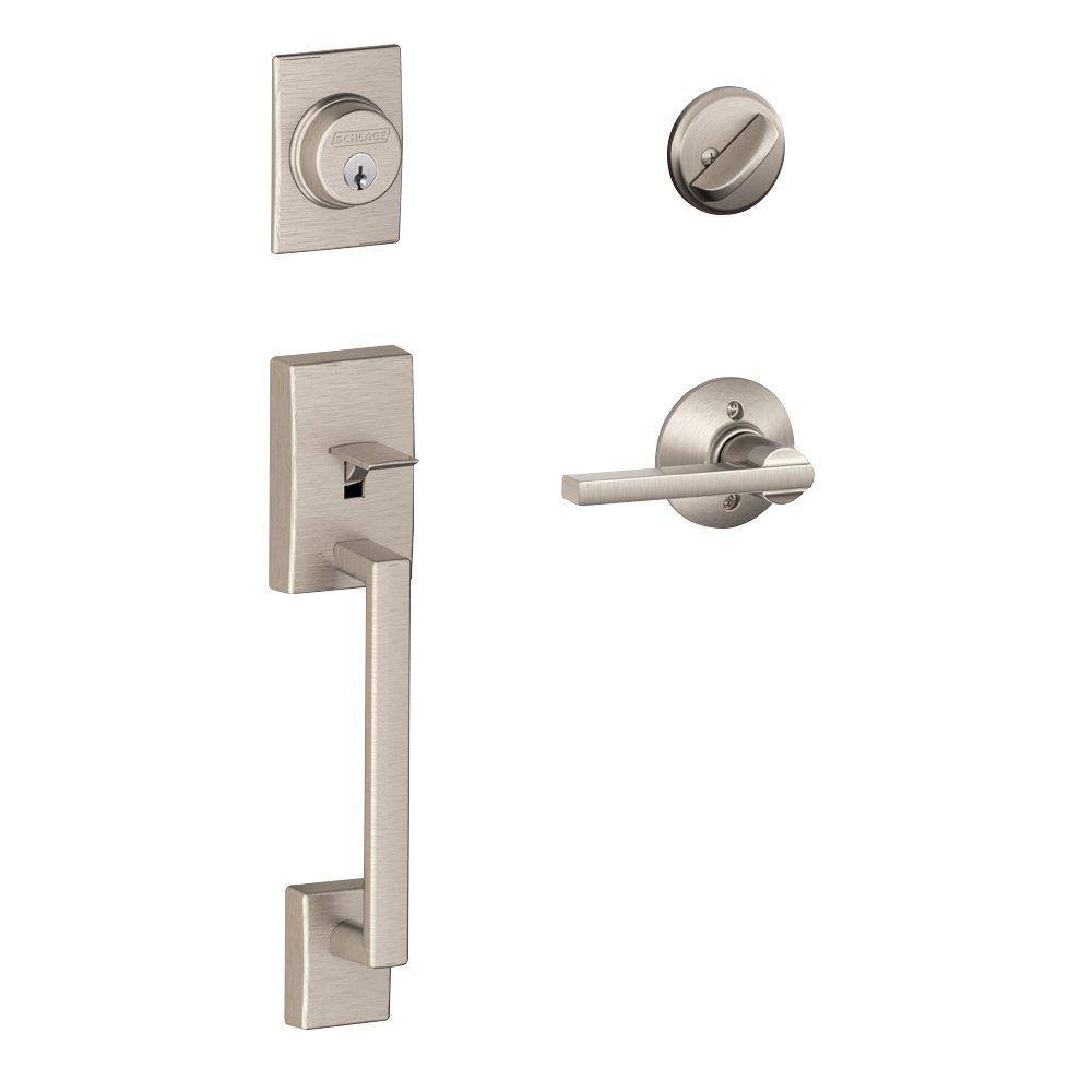 Satin Nickel Single Cylinder Handleset Lever B6419