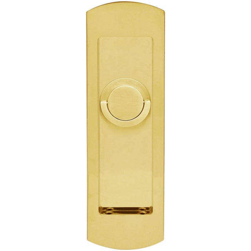 Privacy Pocket Door Lock with Thumb-Turn Release - Polished Brass E530