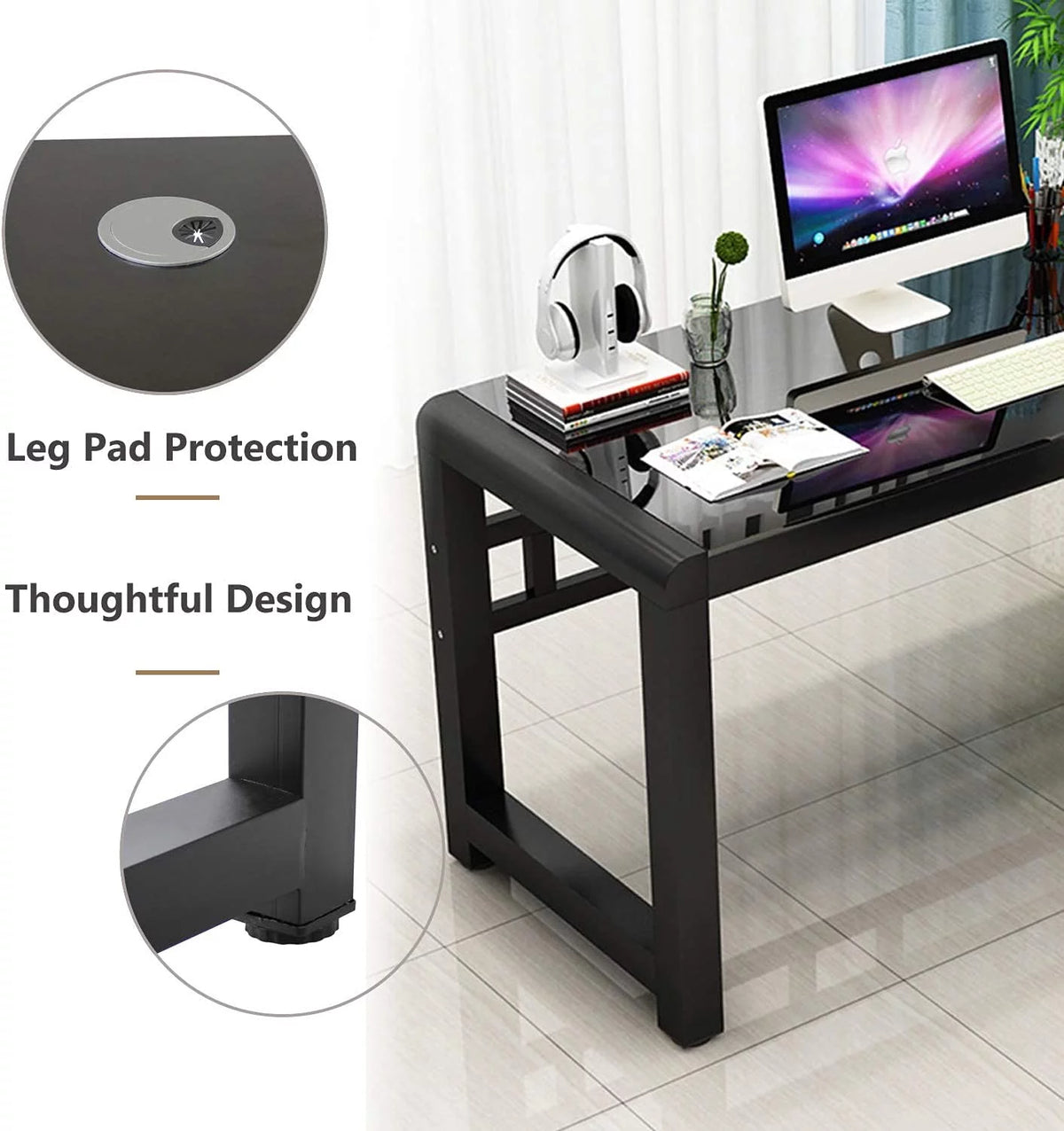 Tempered Glass Computer Desk J23427