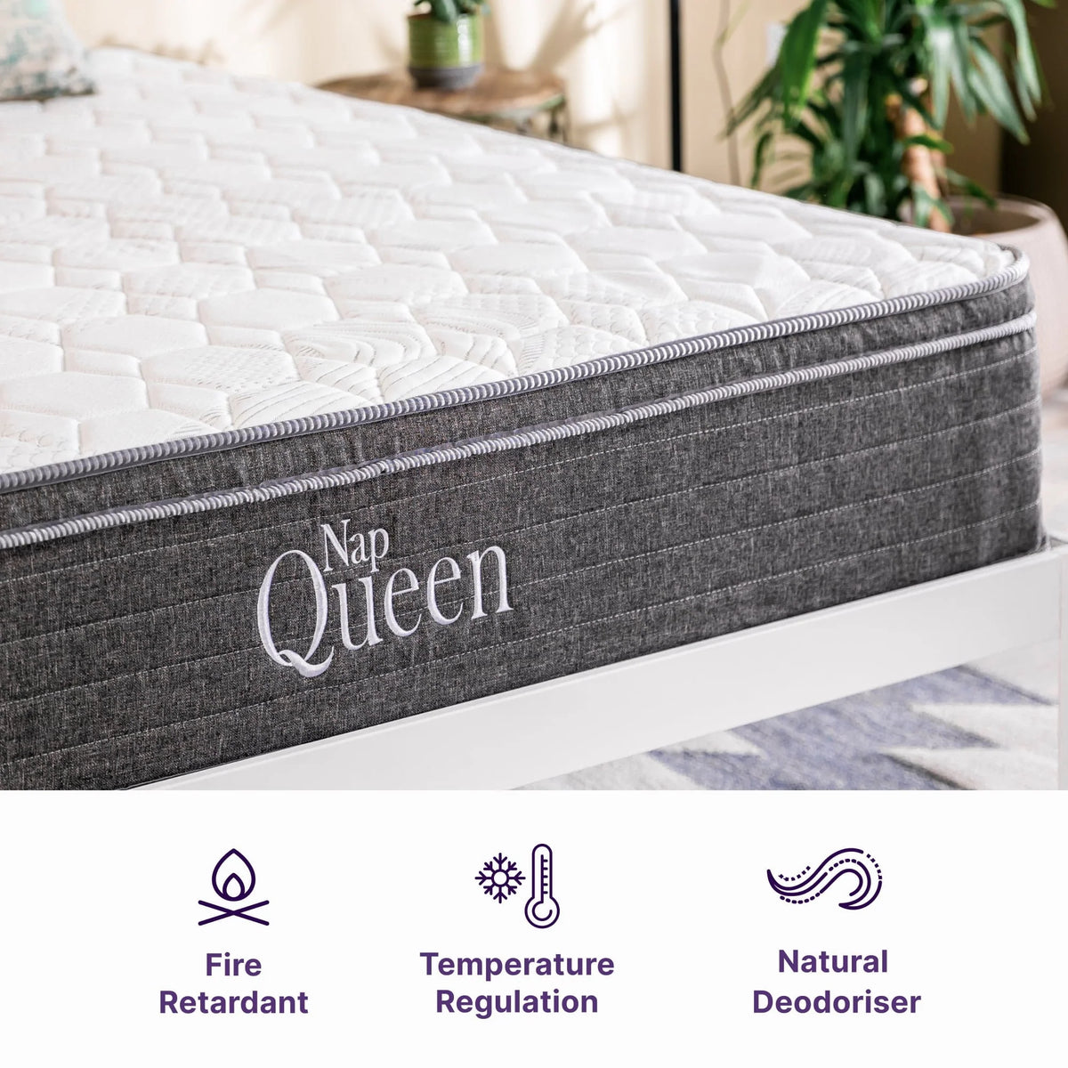 Queen Size Hybrid Memory Foam Pocket Spring Mattress P3215