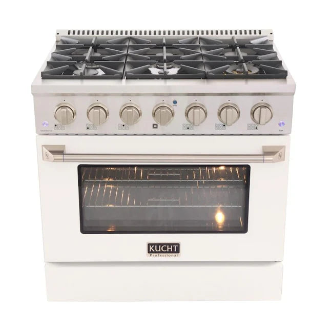 36 in. Natural Gas Range with White Door L29346