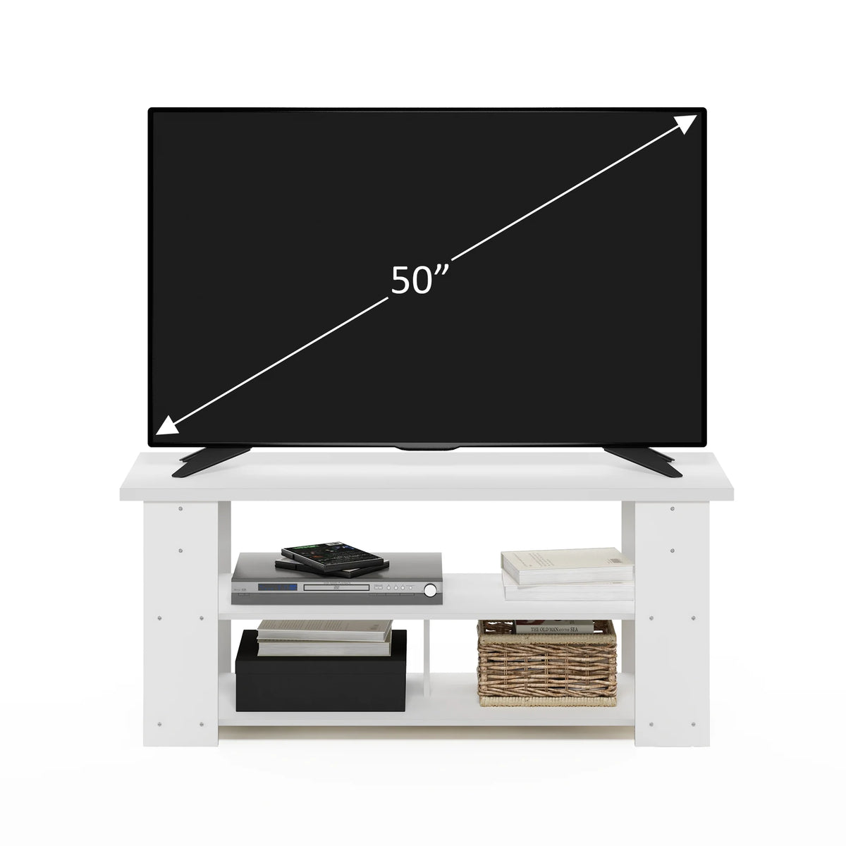 White TV Stand Up To 55-Inch G75590