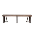 Wood and Metal Dining Bench Brown P8443