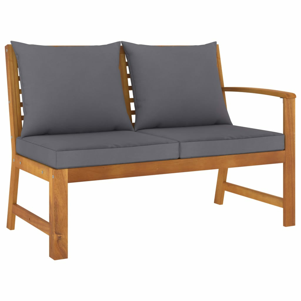6 Piece Patio Lounge Set with Cushions Acacia Wood Outdoor Sectional Set Q931195