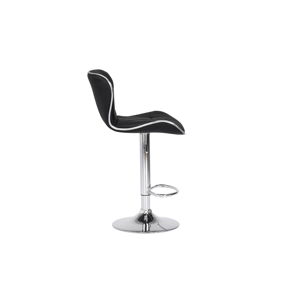 Faux Leather Adjustable Counter/Bar Stool Set of 2 White O659