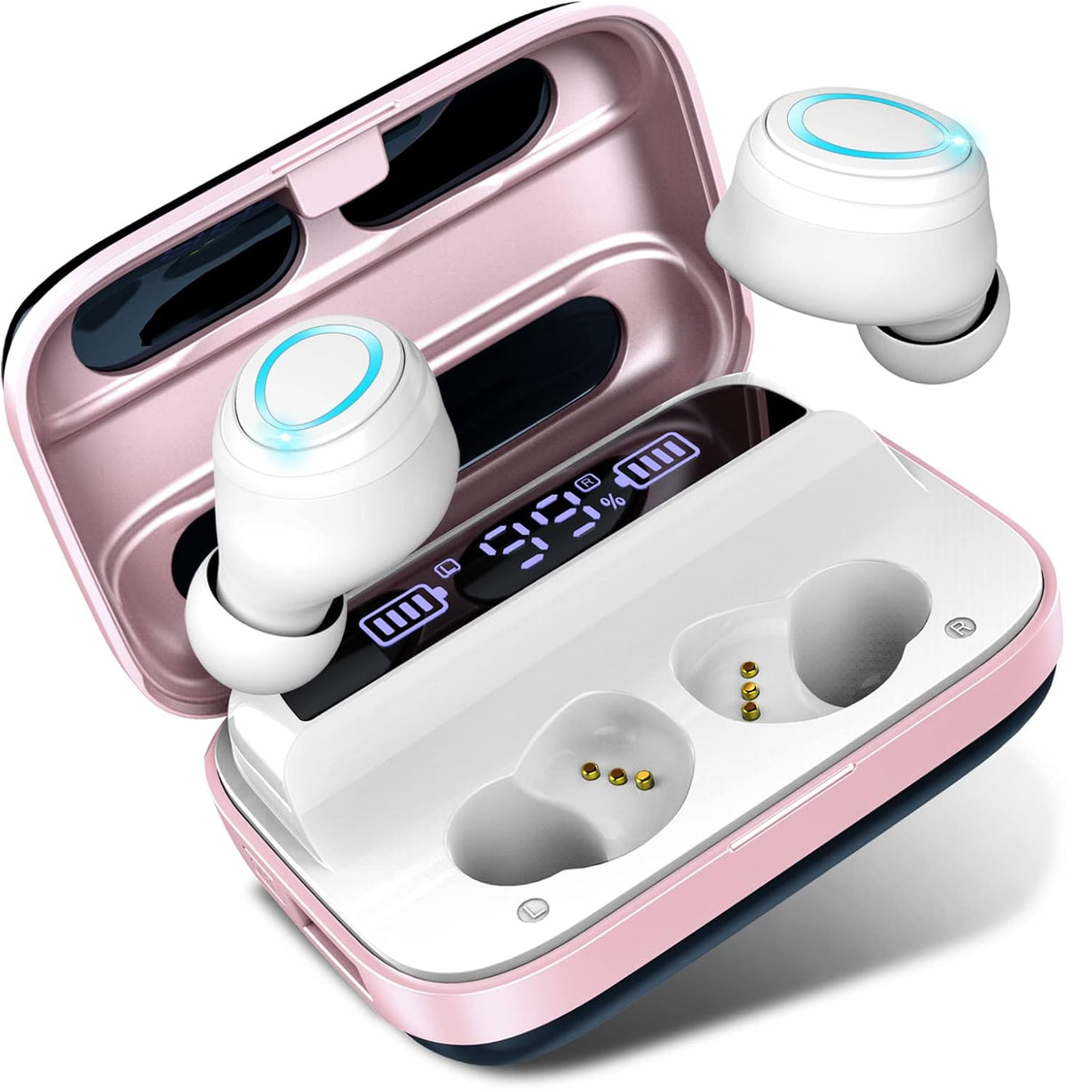 Wireless Earbuds with 140H Playtime, IP7 Waterproof, USB-C Charging Case, Pack of 2 L3856