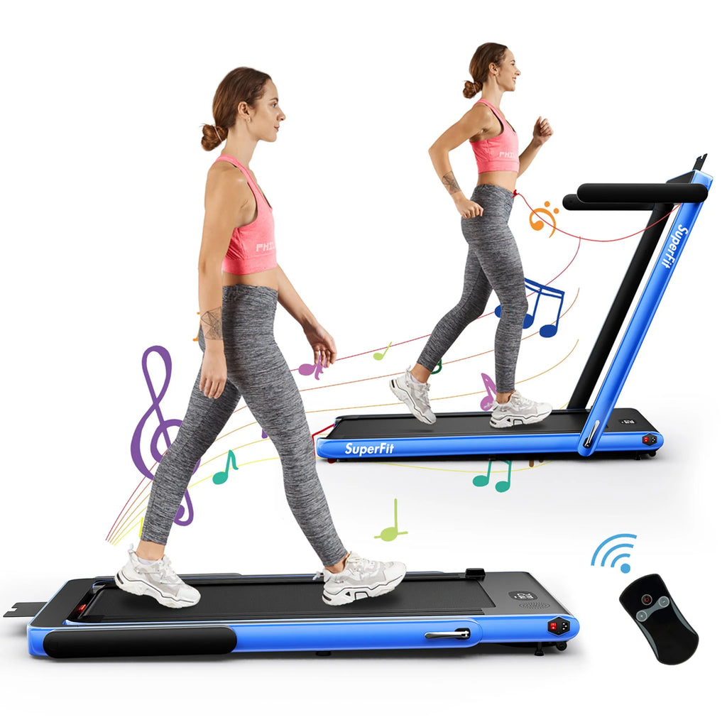 2.25HP 2 in 1 Folding Treadmill with APP Control Black X1608