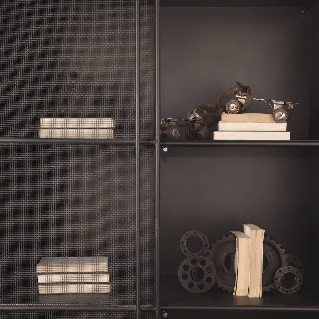 Black Matte Industrial Resin Bookend K17336