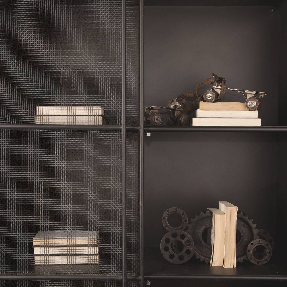 Black Matte Industrial Resin Bookend K17336