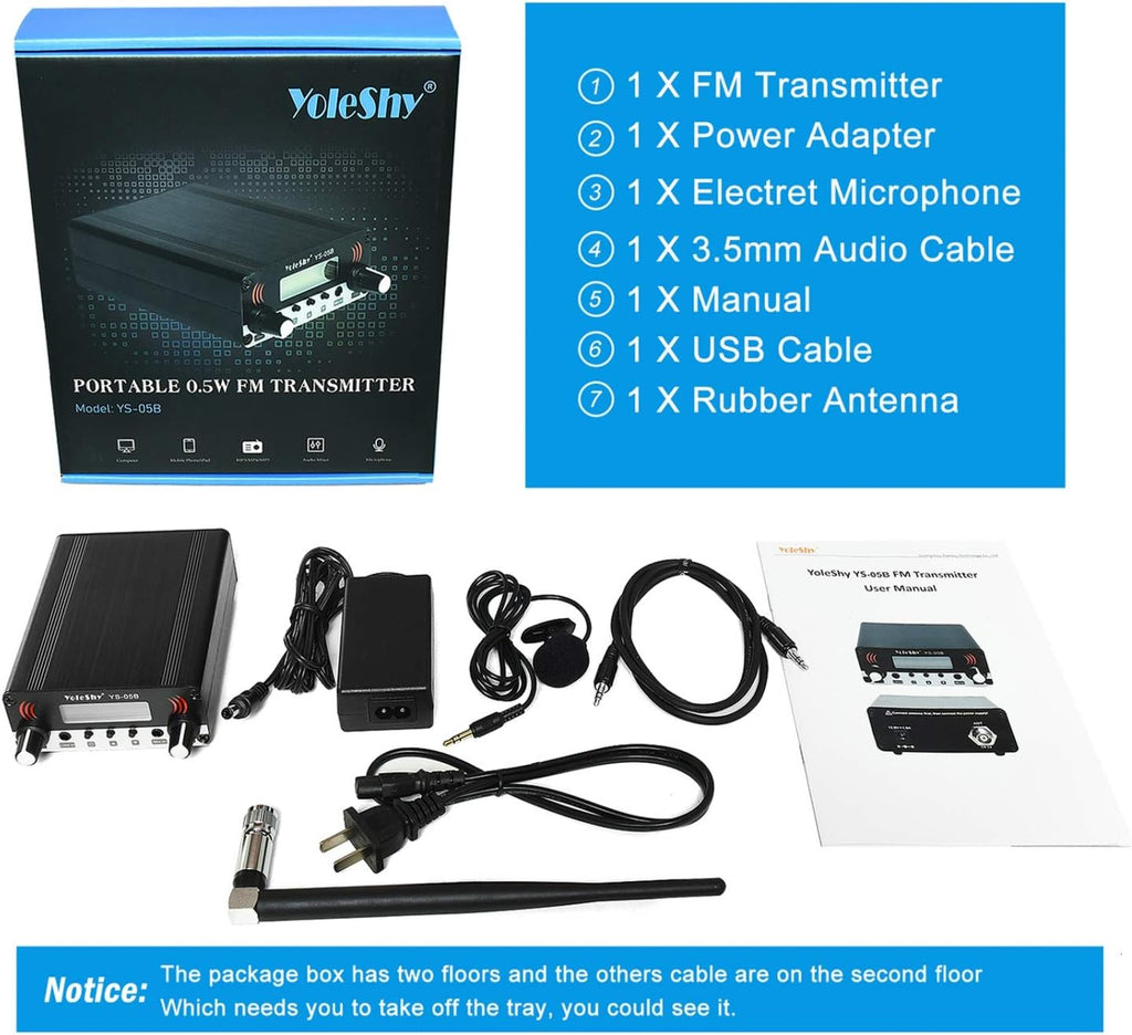 Black FM Transmitter with Antenna Y742371