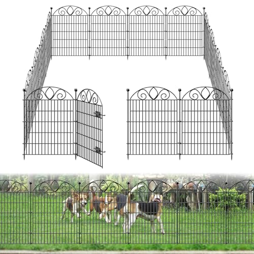 48" H x 21' L Rustproof Metal Garden Fence Panel M8998