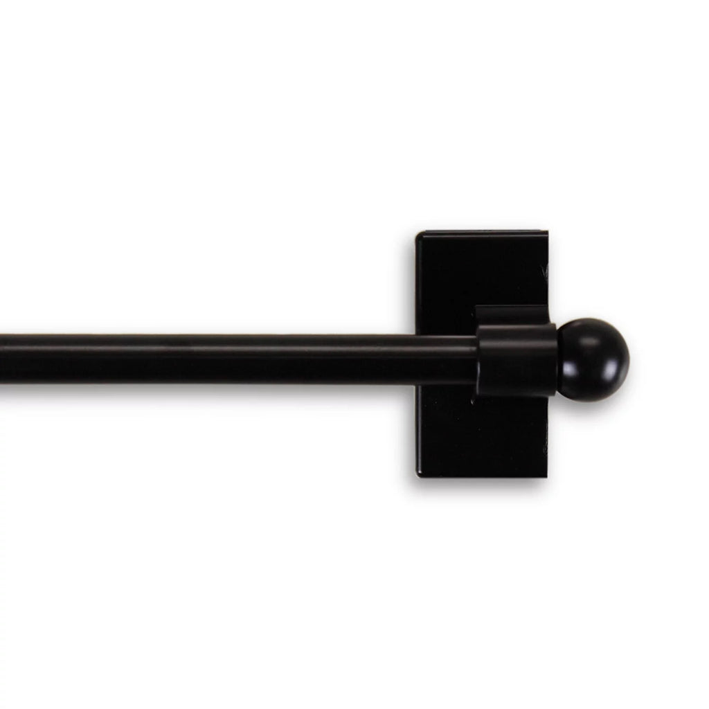 Black Adjustable Magnetic Curtain Rod U458570