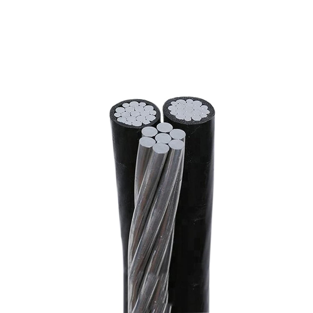 150' Nassau Cockle 2-2-4 Aluminum Triplex Overhead Service Drop Cable K9071
