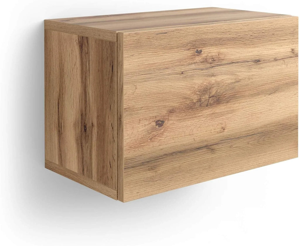Rustic Oak Wall Unit With Door W2164