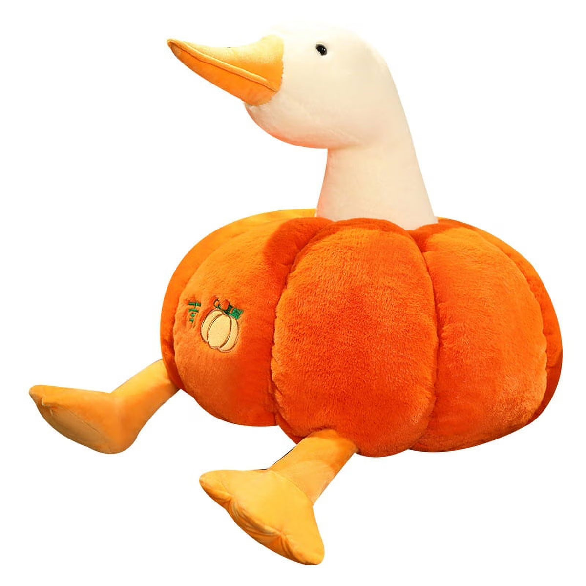 Plush Pumpkin Duck Stuffed Animal Doll Q80910