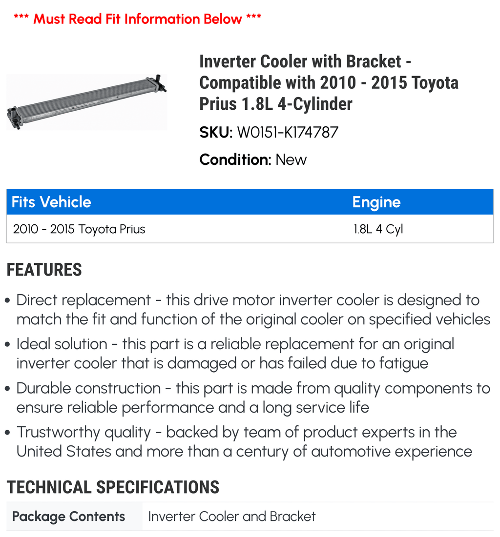 Inverter Cooler with Bracket F92750