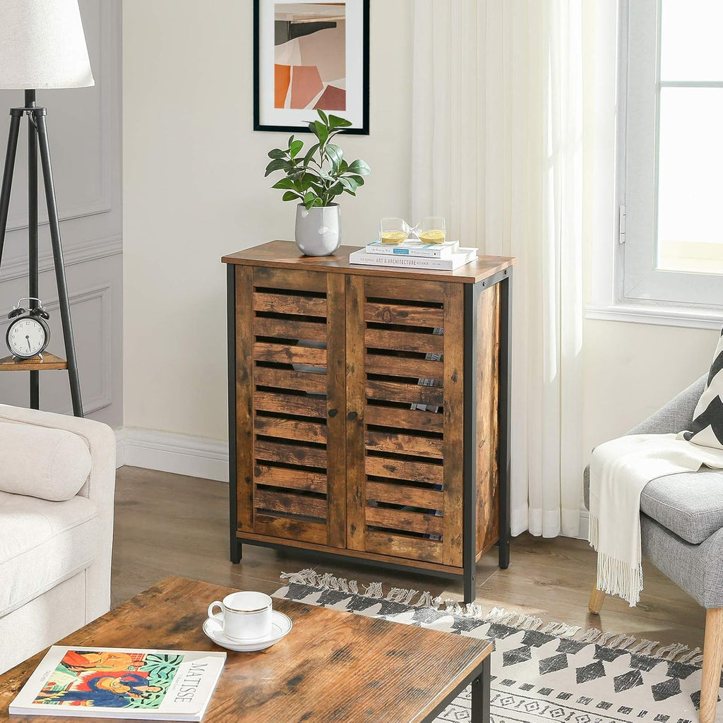Rustic Brown Standing Cabinet with Shelf R795