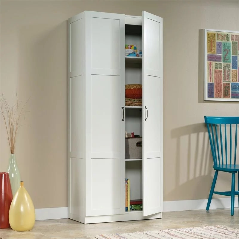 White 2 Door Storage Cabinet Y809