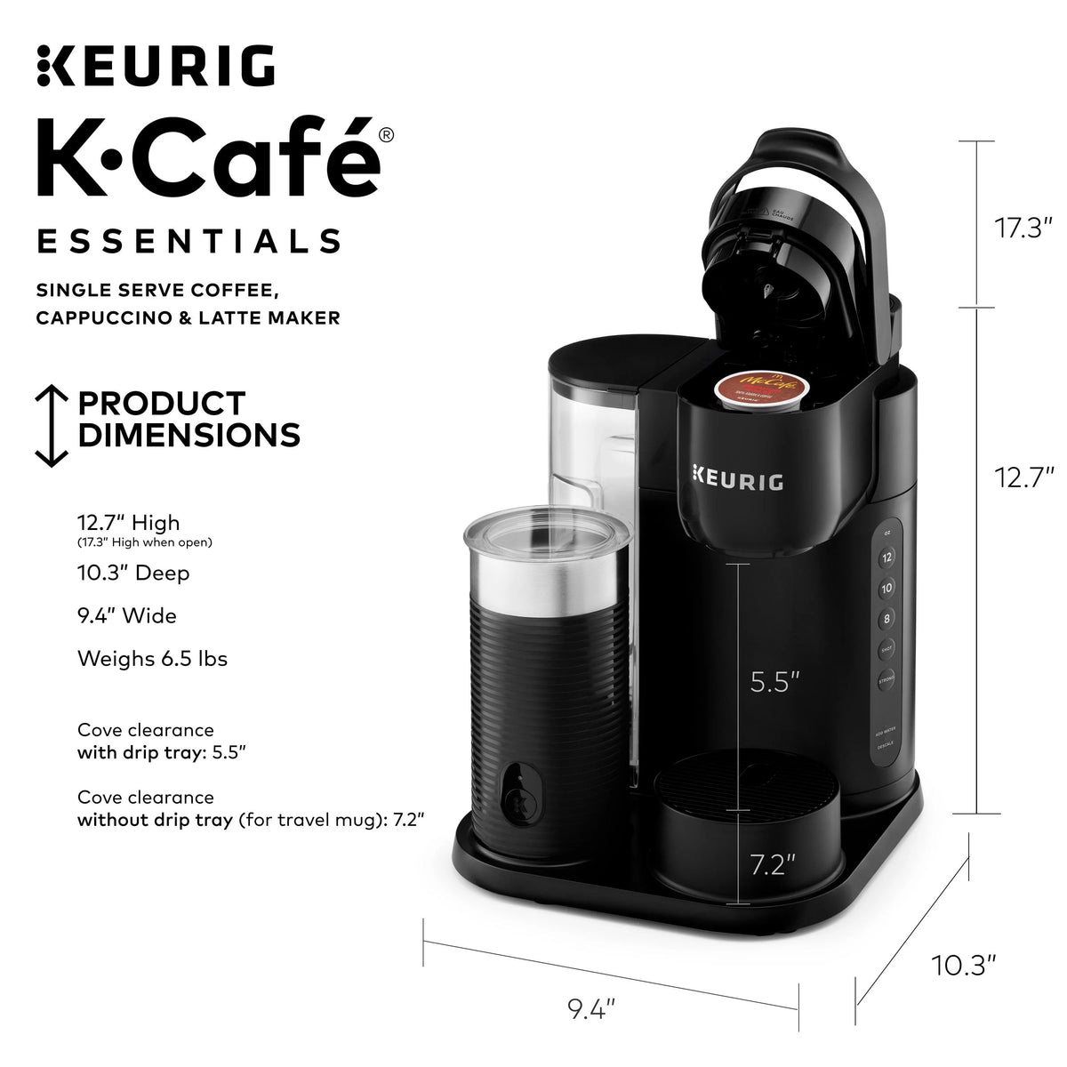 Single Serve K-Cup Pod Coffee Maker, Black W741