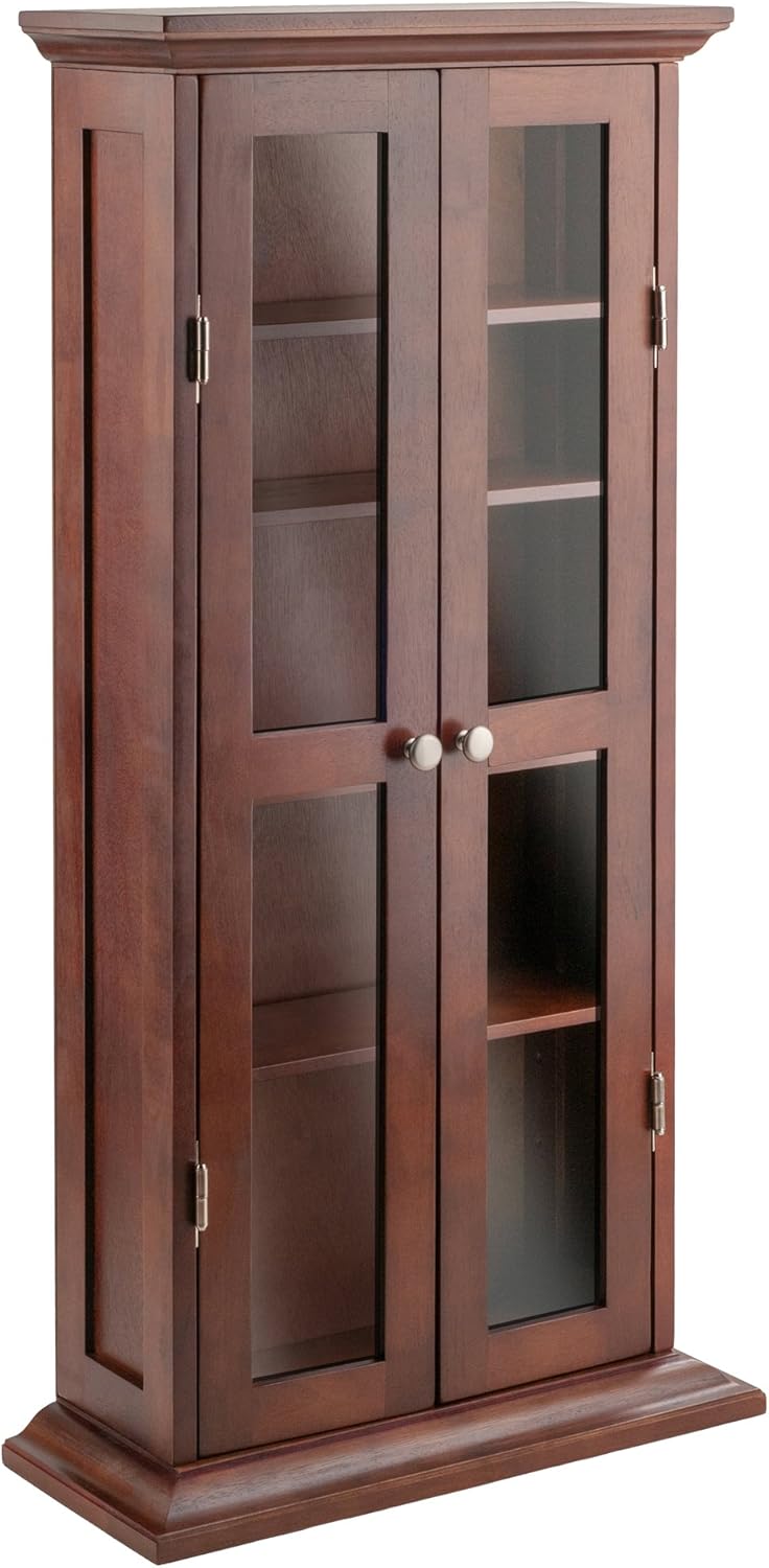 Antique Walnut Media Entertainment Console Q72329