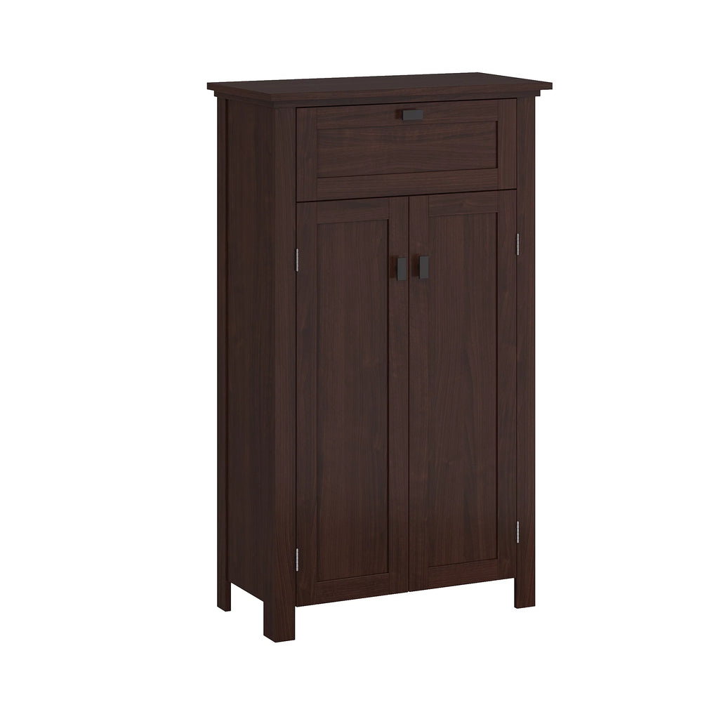Two-Door Floor Cabinet, Dark Woodgrain O374