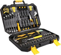 128 Piece Mechanics Hand Tool Set with Plastic Toolbox Storage Case S6837