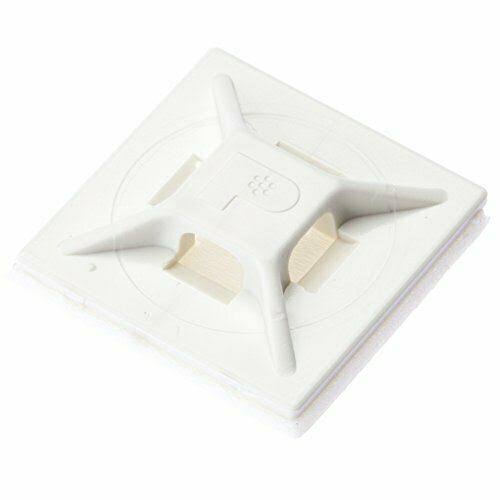 White ABS Plastic Cable Tie Mounts H180760