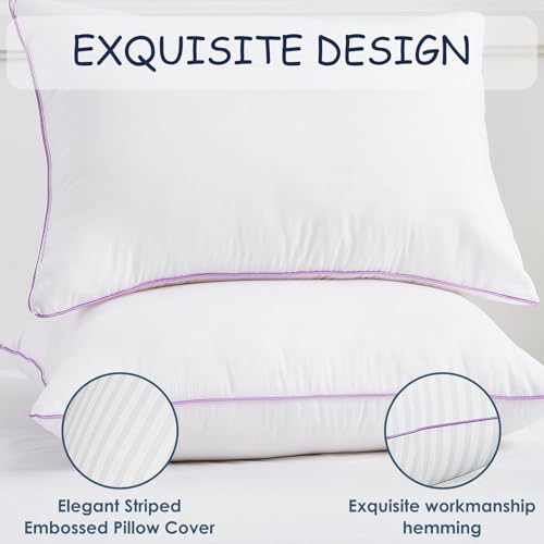 King Size Set of 2 Breathable Down Alternative Microfiber Pillows R369