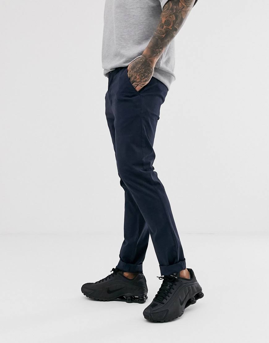 2-Pack Skinny Chinos in Khaki and Navy K847