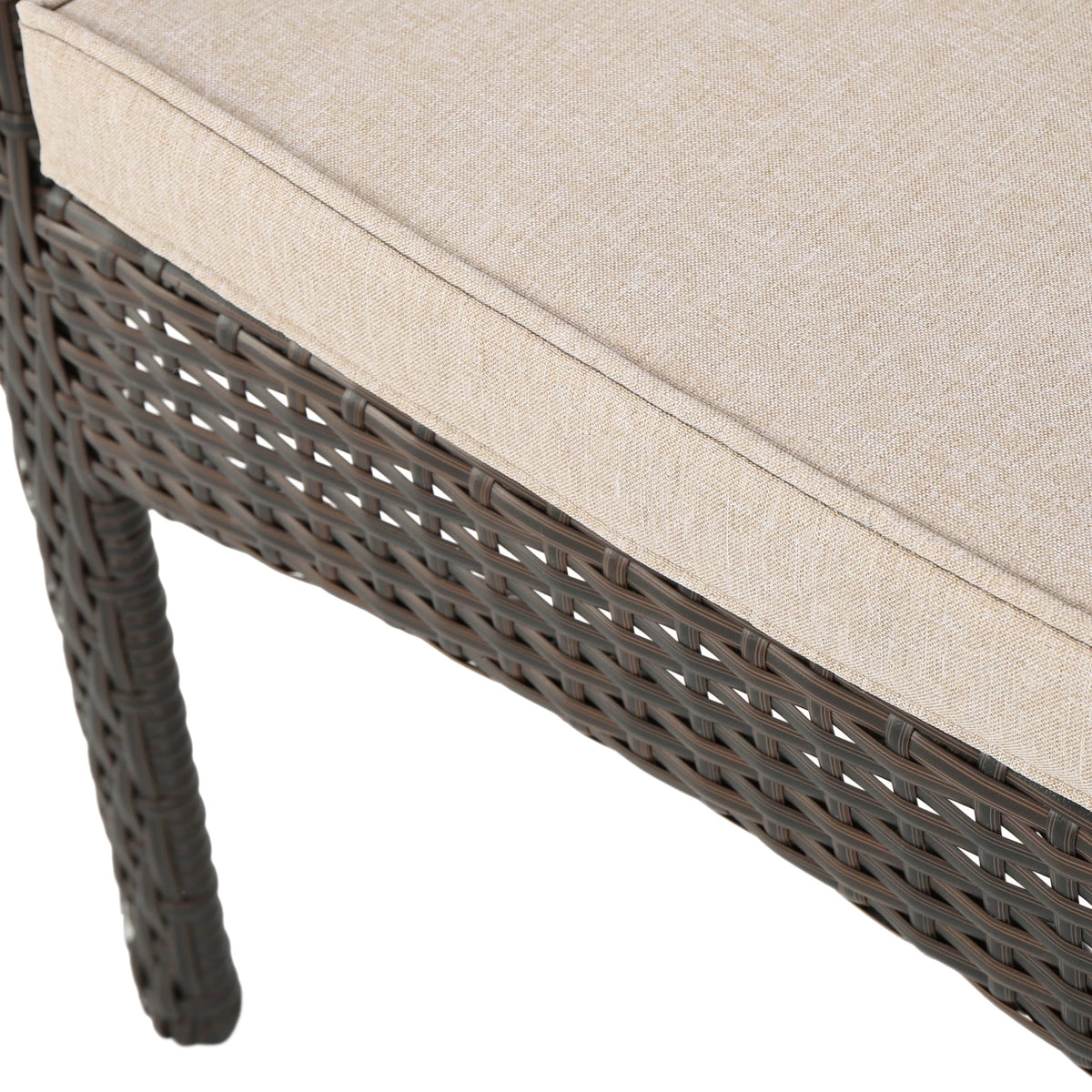 Outdoor Wood and Wicker 8 Seater Dining Set W2335
