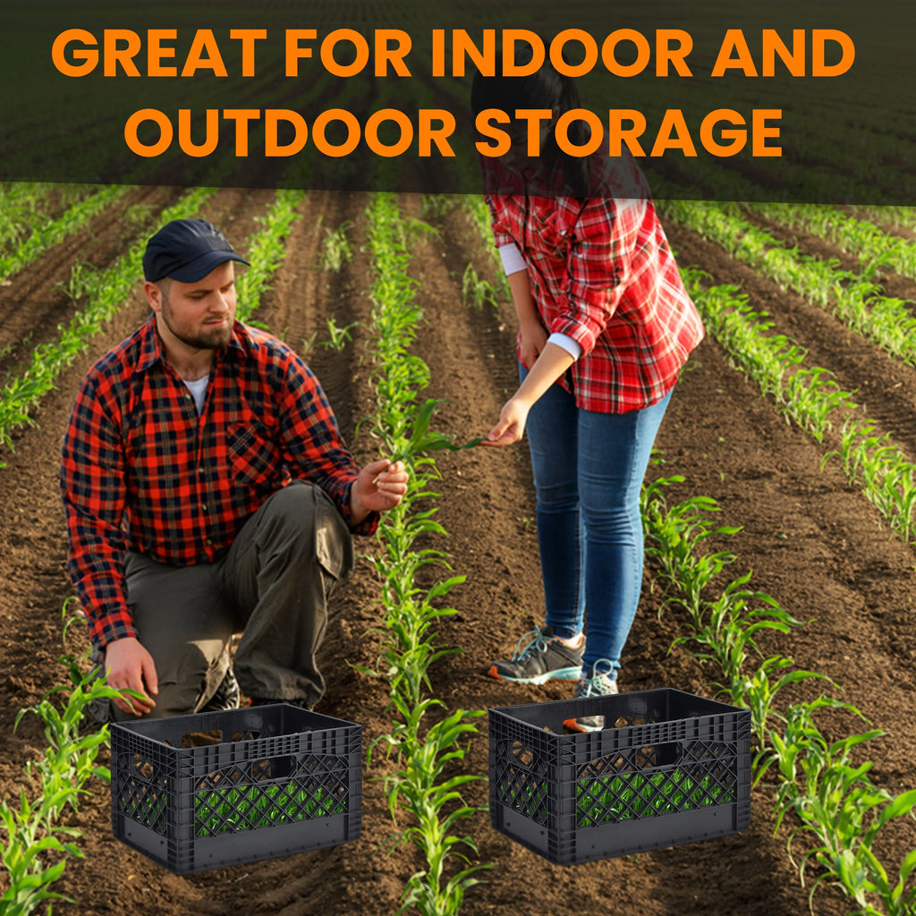Black Stackable Storage Crate (3 Pack) I556992