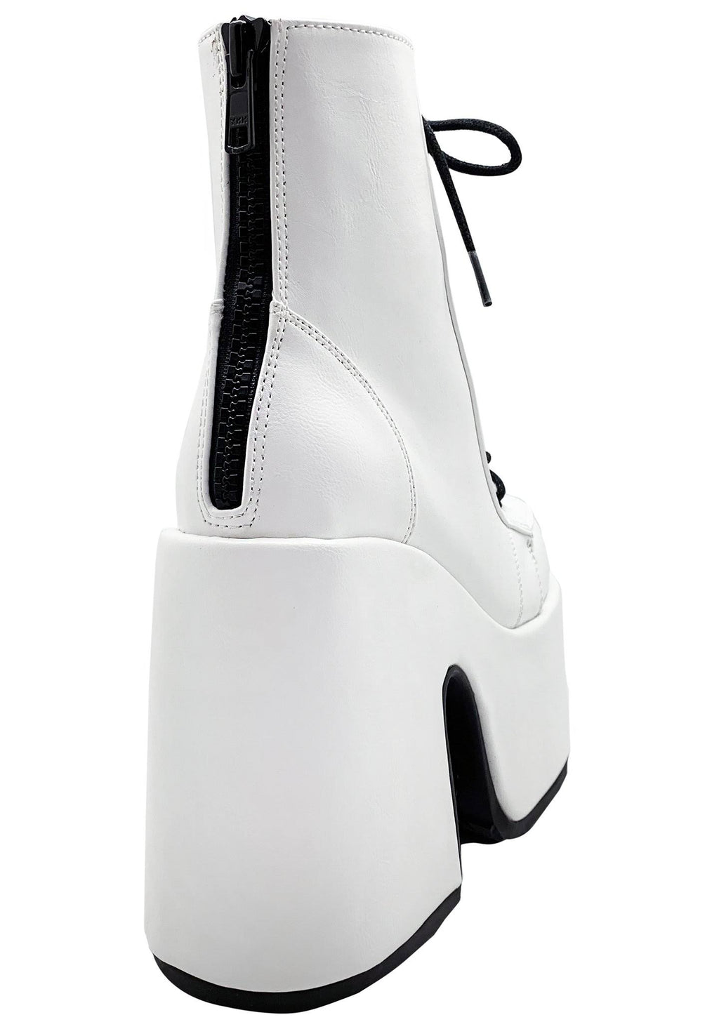 White Vegan Leather Shoes D763224