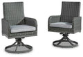 Gray Swivel Chair Set of 2 M36518