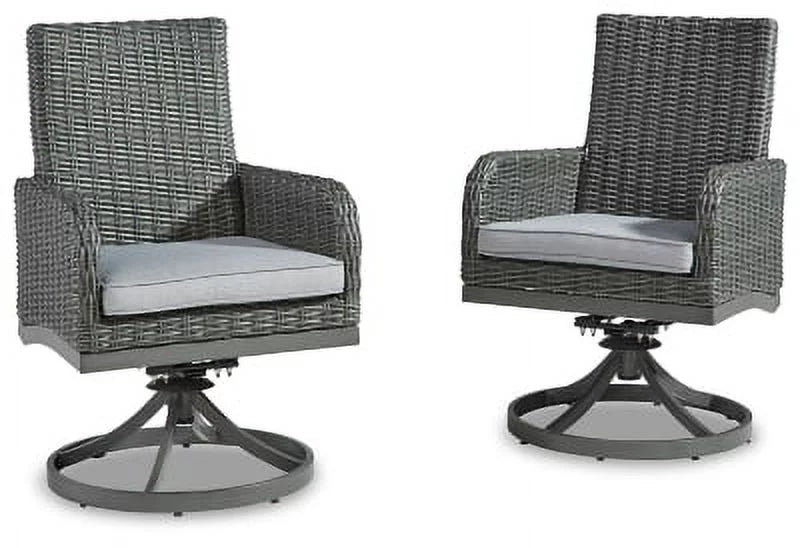 Gray Swivel Chair Set of 2 M36518